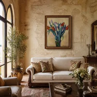 Vaas met tulpen — Italiaanse villa