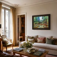 Waterlelievijver en brug — Parijs appartement