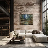 Waterlelievijver en brug — Moderne loft
