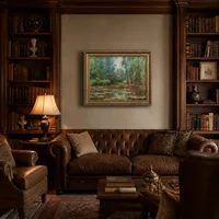 Waterlelievijver en brug — Klassieke bibliotheek