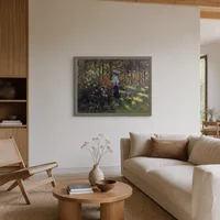 Vrouw met een parasol in de tuin in Argenteuil — Scandinavisch huis