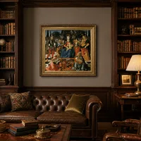Madonna en Kind op de troon met vier engelen, de aartsengelen Mi — Klassieke bibliotheek