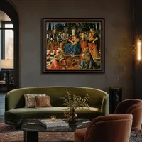 Madonna en Kind op de troon met vier engelen, de aartsengelen Mi — Boutiquehotel