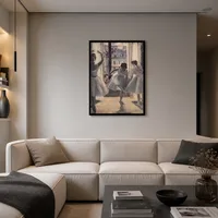 Drie dansers in een oefenzaal — Eigentijdse woning