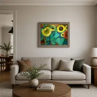 Zonnebloemen — Eigentijdse woning