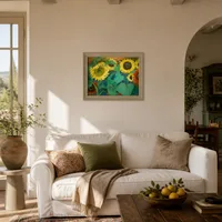 Zonnebloemen — Italiaanse villa