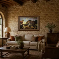 De jacht op wilde zwijnen — Italiaanse villa