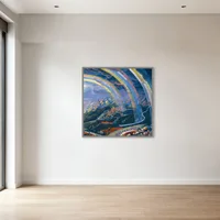 Het wonder van licht tijdens het vliegen — Minimalistische galerie