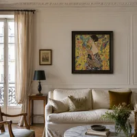 Dame met ventilator — Parijs appartement