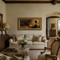Twee meisjes met een oleander — Italiaanse villa