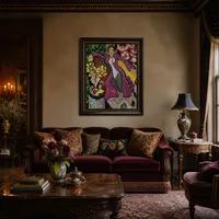 Vrouw in een paarse jas  — Historisch landhuis