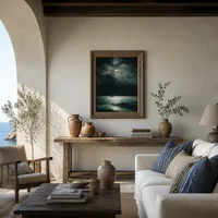 De Zwarte Zee bij nacht — Mediterraan huis
