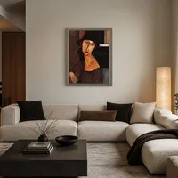Jeanne Hebuterne met hoed en ketting — Eigentijdse woning