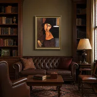 Jeanne Hebuterne met hoed en ketting — Klassieke bibliotheek