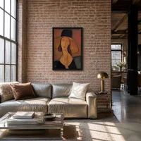 Portret van Jeanne Hebuterne in een grote hoed — Moderne loft