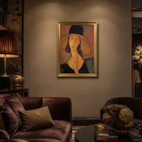 Portret van Jeanne Hebuterne in een grote hoed — Boutiquehotel