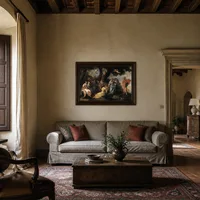 Minerva met de Muzen — Italiaanse villa