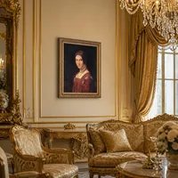 Portret van een onbekende vrouw (La Belle Ferronière) — Barokke salon