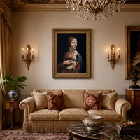 De dame met een hermelijn (Cecilia Gallerani) — Barokke salon