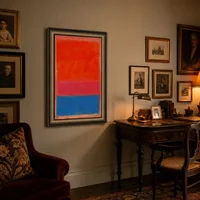 Nr. 1 (koningsrood en blauw) — Huis van kunstverzamelaar