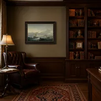 Zeegezicht met zeilschip in ruwe zee — Klassieke bibliotheek