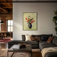 Anemonen en klaprozen in een vaas — Moderne loft