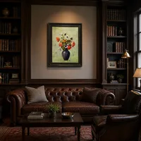 Anemonen en klaprozen in een vaas — Klassieke bibliotheek