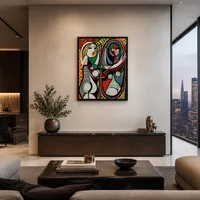 Meisje voor spiegel — Luxe penthouse