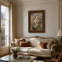 Meisje met mandoline (Fanny Tellier) — Parijs appartement