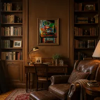 Gitaar, fles, fruitschaal en glas op tafel — Klassieke bibliotheek