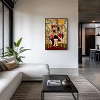 Zittende vrouw in de tuin — Moderne loft