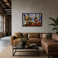 Stilleven met stierenschedel — Moderne loft