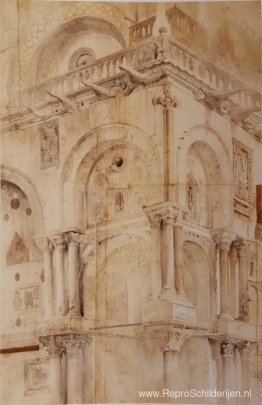 Noordwesthoek van de gevel St. Mark Noordwesthoek van de gevel St. Mark