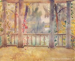 Op een balkon in Tarusa Op een balkon in Tarusa