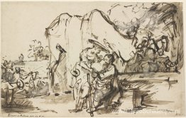 Eliëzer en Rebekka bij de bron Eliëzer en Rebekka bij de bron