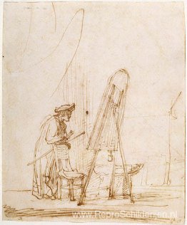 Kunstenaar in zijn atelier Kunstenaar in zijn atelier