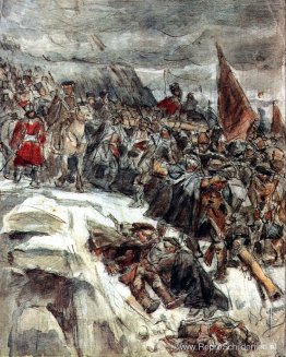 Russische troepen onder Suvorov steken de Alpen over (studie) Russische troepen onder Suvorov steken de Alpen over (studie)