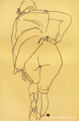 Semi naakt, achteraanzicht Semi naakt, achteraanzicht