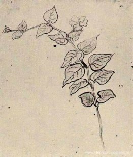 Tak met bladeren Tak met bladeren