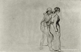 Paar wandelen Paar wandelen