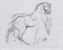 Cavalerist op een paard Cavalerist op een paard