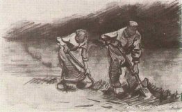 Boerman en -vrouw, gravend Boerman en -vrouw, gravend