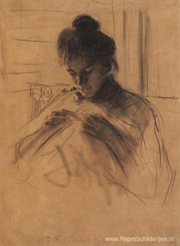 Portret van Y.E. Kustodieva Portret van Y.E. Kustodieva