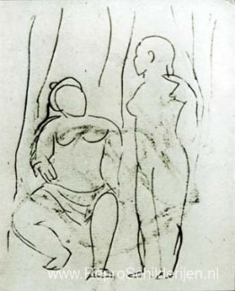 Zittend naakt en staand naakt Zittend naakt en staand naakt