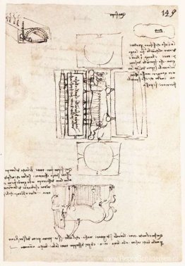 Manuscriptpagina over het Sforza-monument Manuscriptpagina over het Sforza-monument