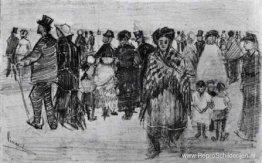 Mensen lopen op het strand Mensen lopen op het strand