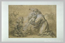Sint-Antonius van Padua aanbidt het kind Sint-Antonius van Padua aanbidt het kind