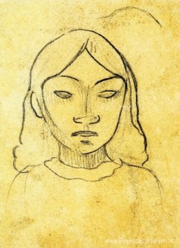 Hoofd van een Tahitiaanse vrouw Hoofd van een Tahitiaanse vrouw