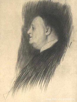 Portret van een man die naar links gaat Portret van een man die naar links gaat