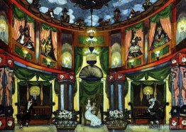 Bij Olympia. Ontwerp voor "Tales of Hoffmann" van J. Offenbach. Bij Olympia. Ontwerp voor "Tales of Hoffmann" van J. Offenbach.